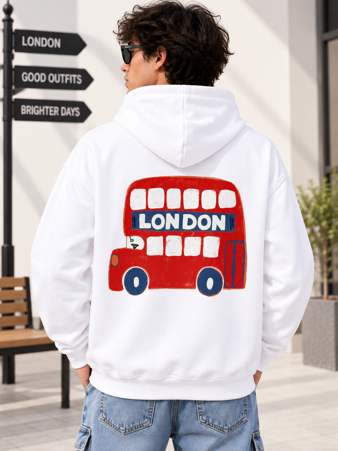 Men Printed Hooded Sweatshirt