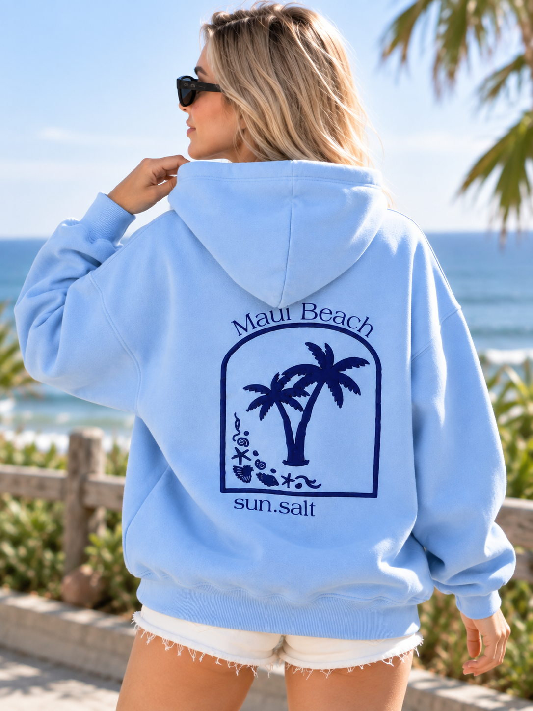 Women Back Printed Hooded Sweatshirt