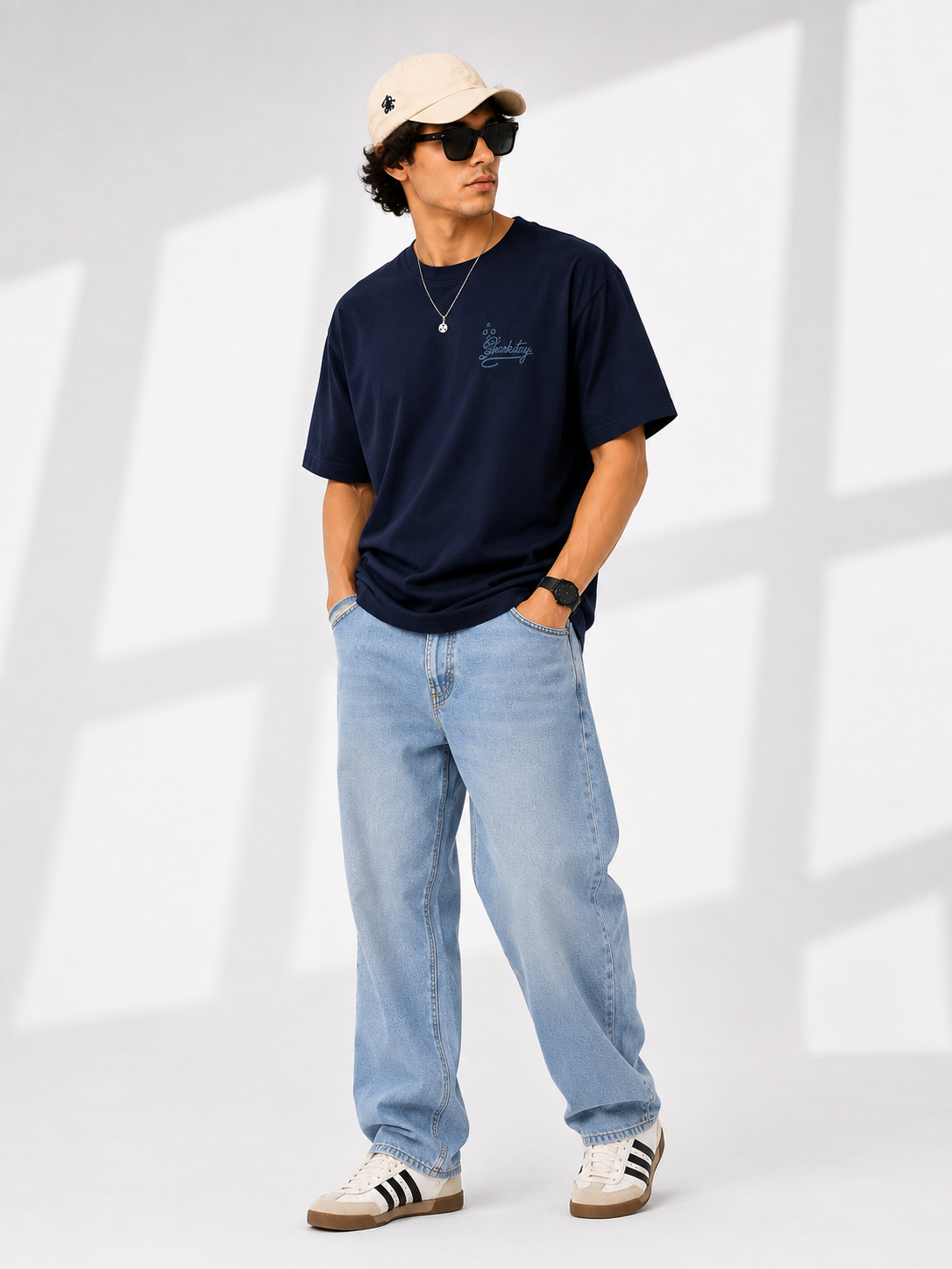 Men Back Graphic Printed Oversized Cotton T-Shirt