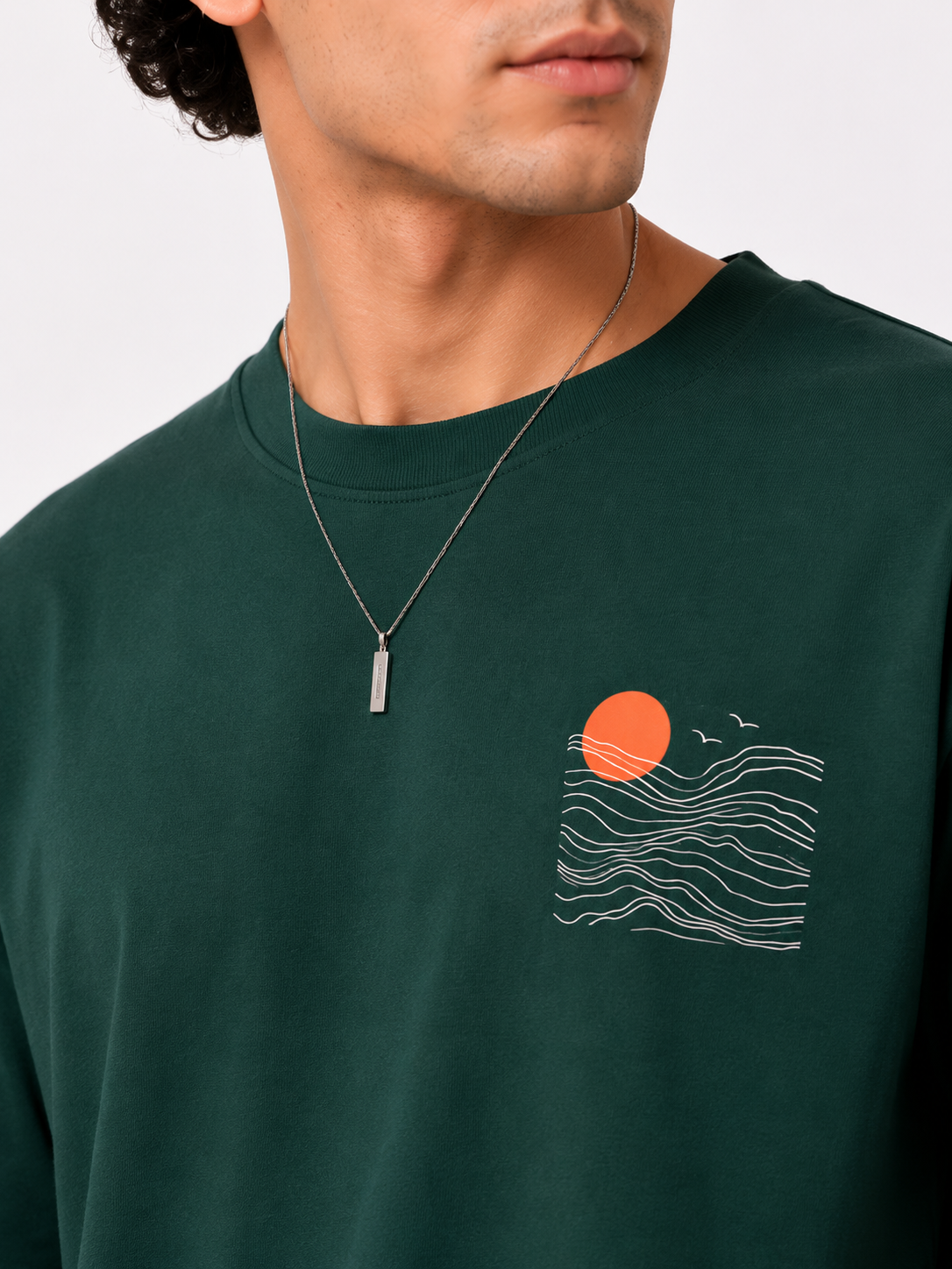 Men Graphic Printed Oversized Cotton T-Shirt