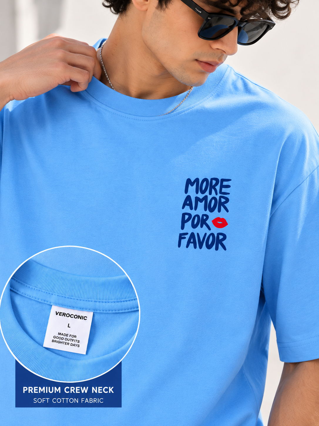 Men Typography Printed Oversized Cotton T-Shirt