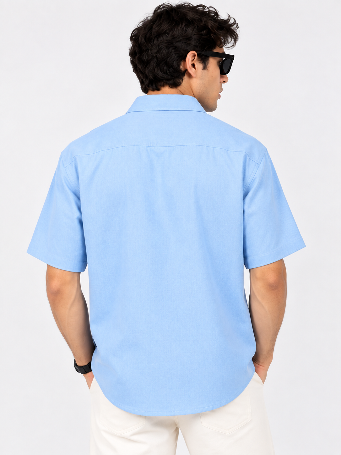 Plain Comfort Fit Cotton Shirt for Men