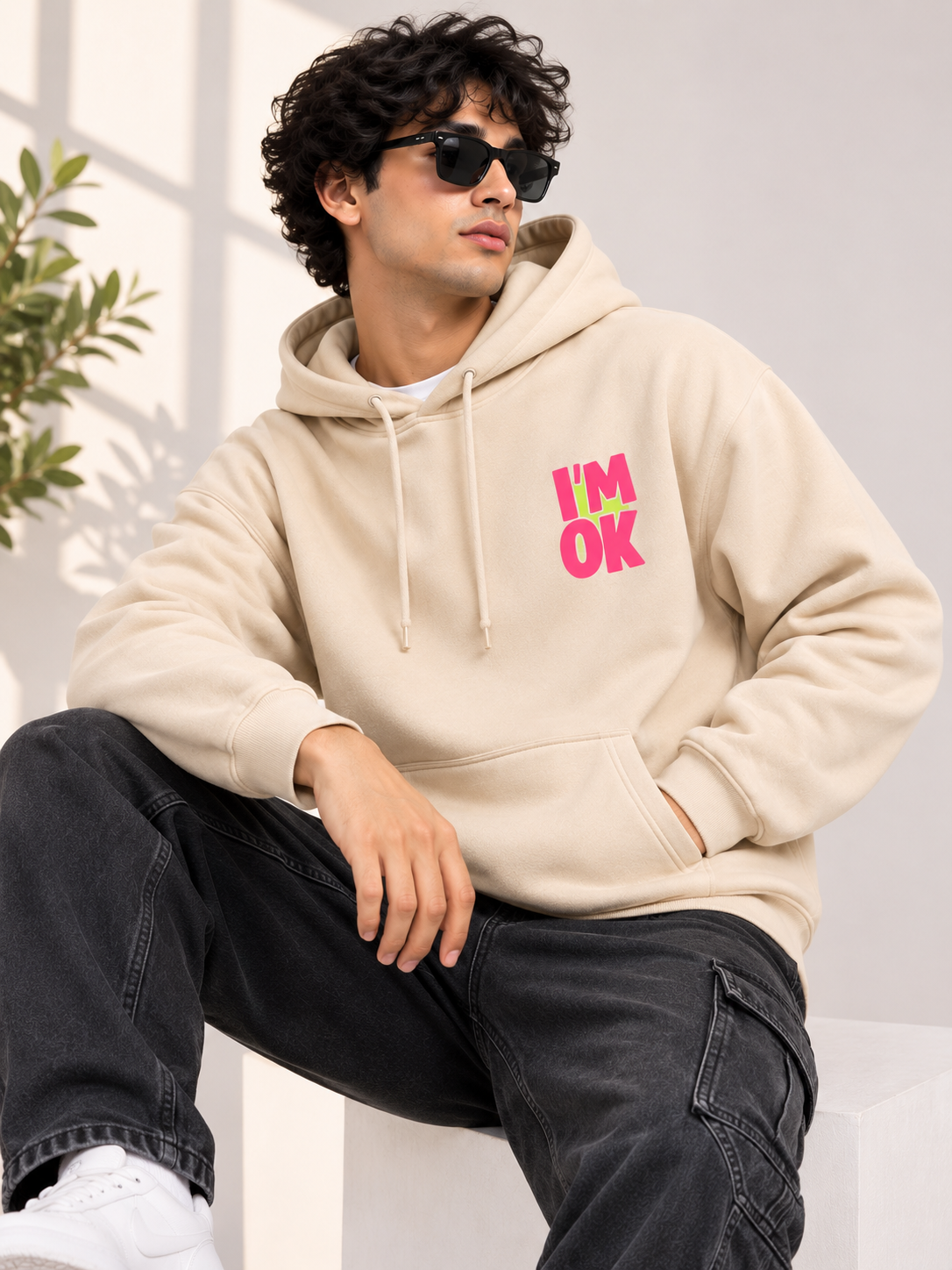 Men Printed Hooded Sweatshirt