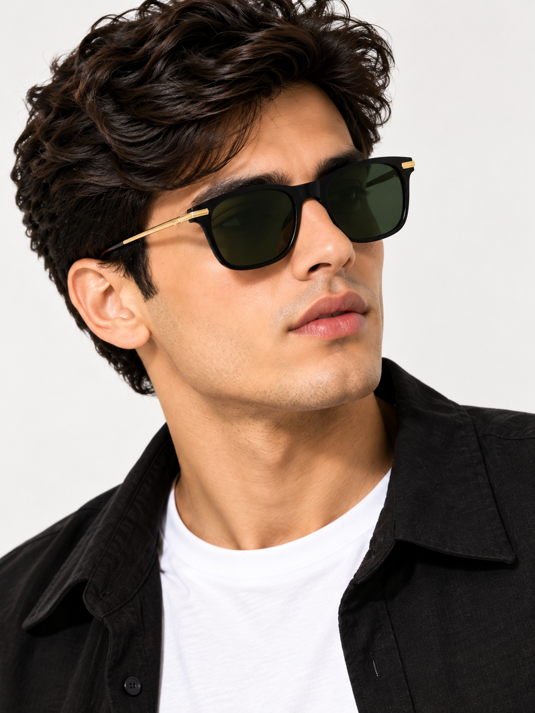 Gold Toned Metal Frame Sunglasses for Women & Men