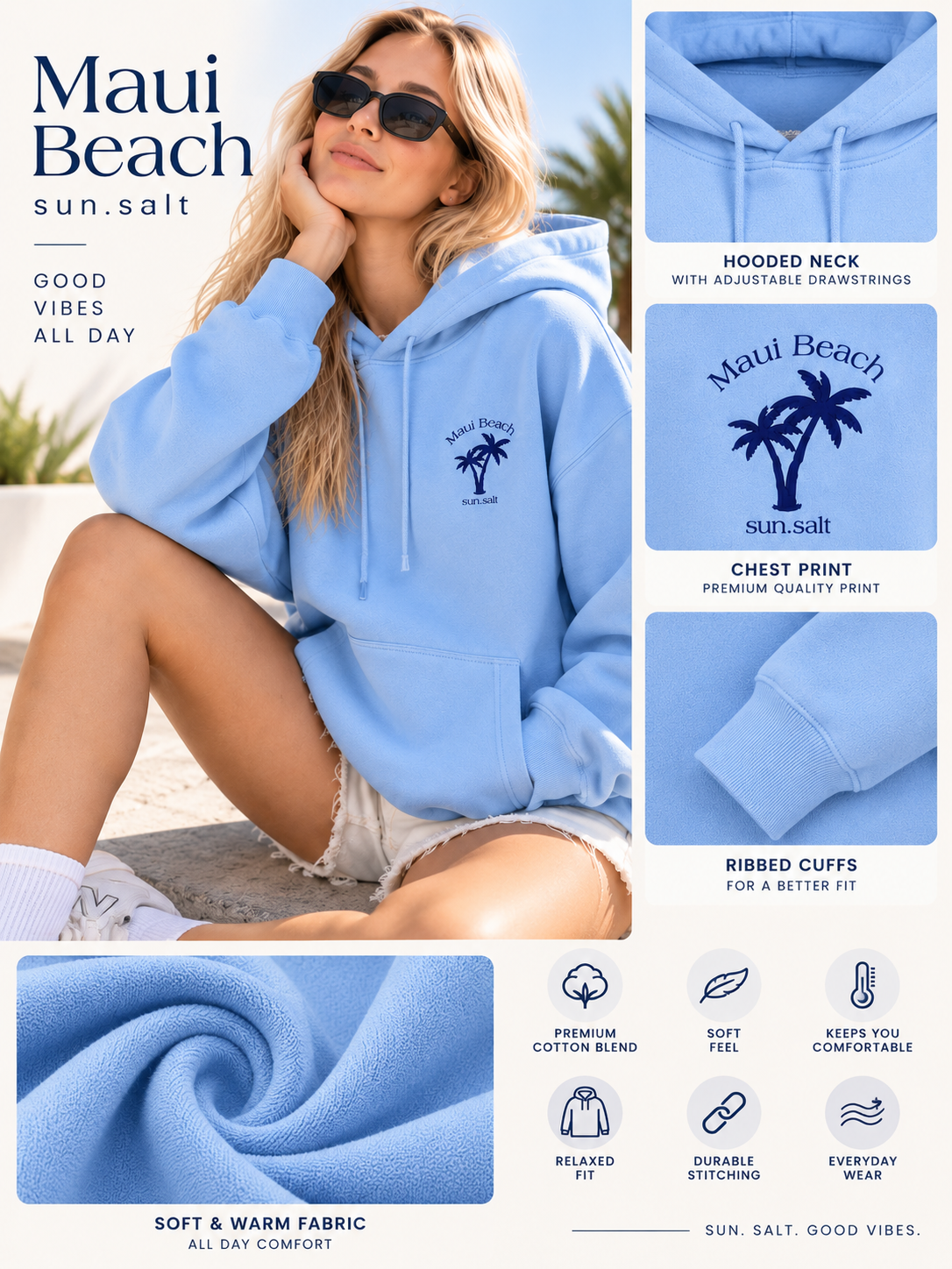 Women Back Printed Hooded Sweatshirt