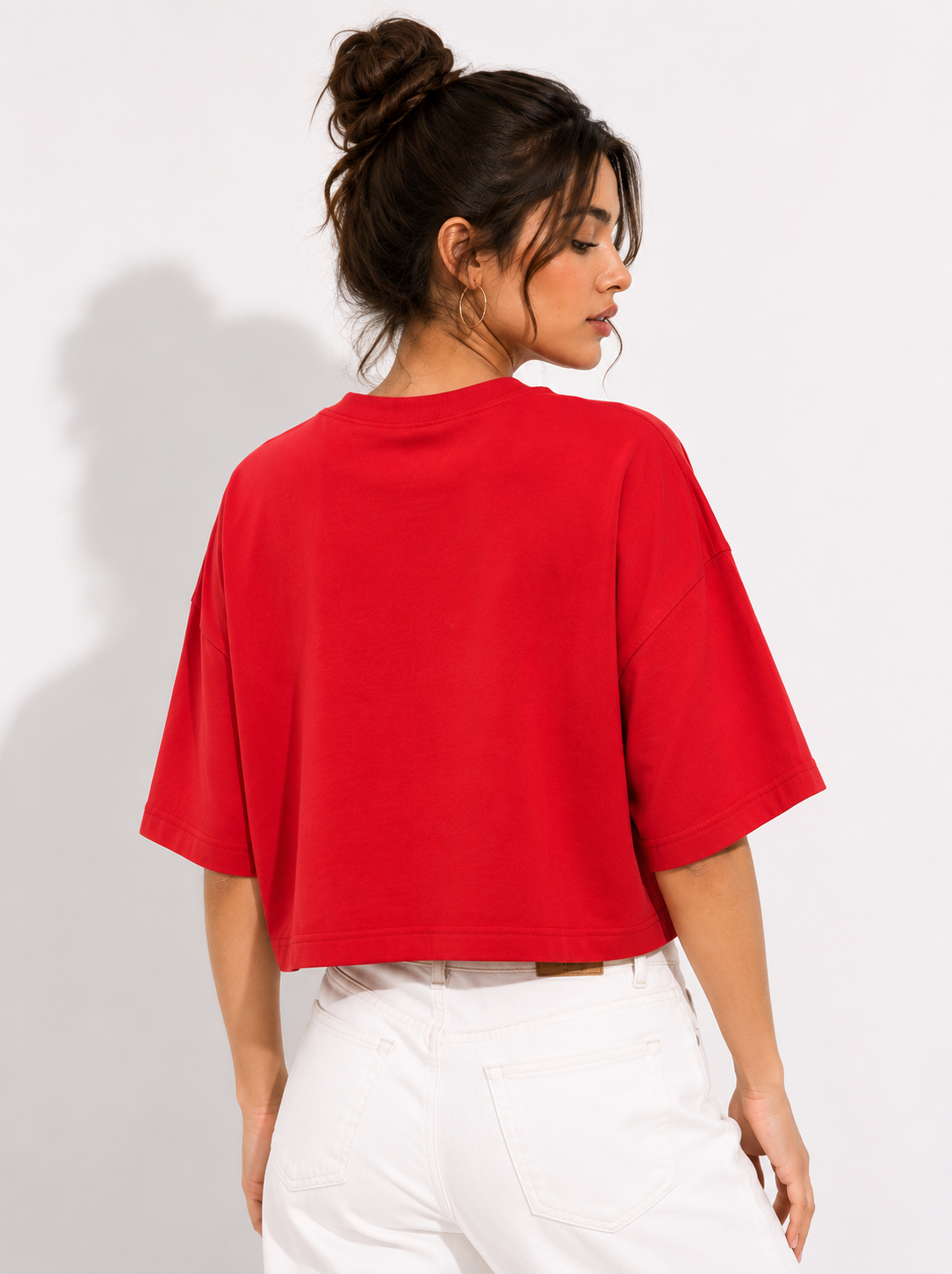 Women Red fit Printed Cotton T-Shirt