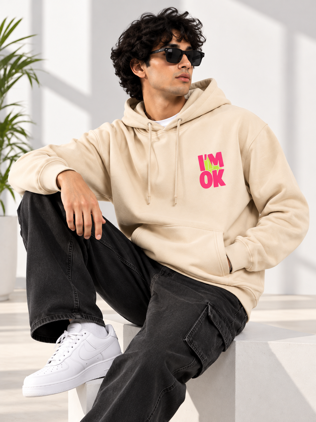 Men Printed Hooded Sweatshirt