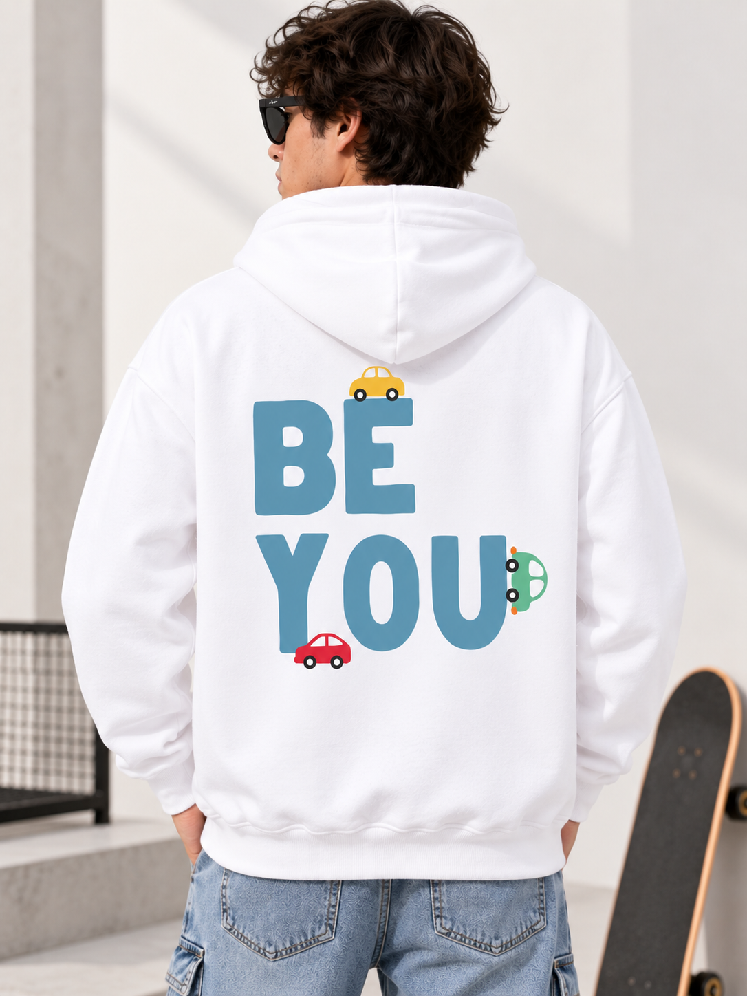 Men Printed Hooded Sweatshirt
