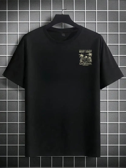 West Coast Graphic Loose-Fitting Black Oversized Printed T-Shirt for Men & Unisex
