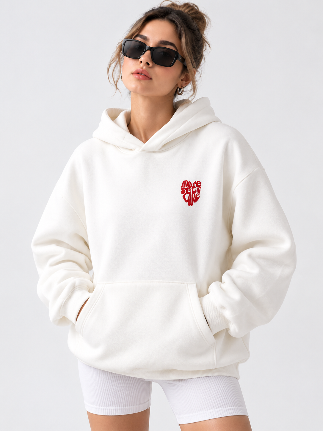 Women Back Printed Hooded Sweatshirt
