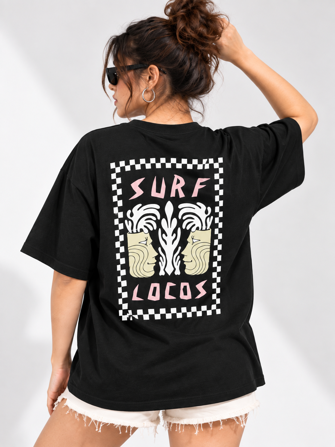 Women Black Printed Relaxed fit Cotton T-Shirt