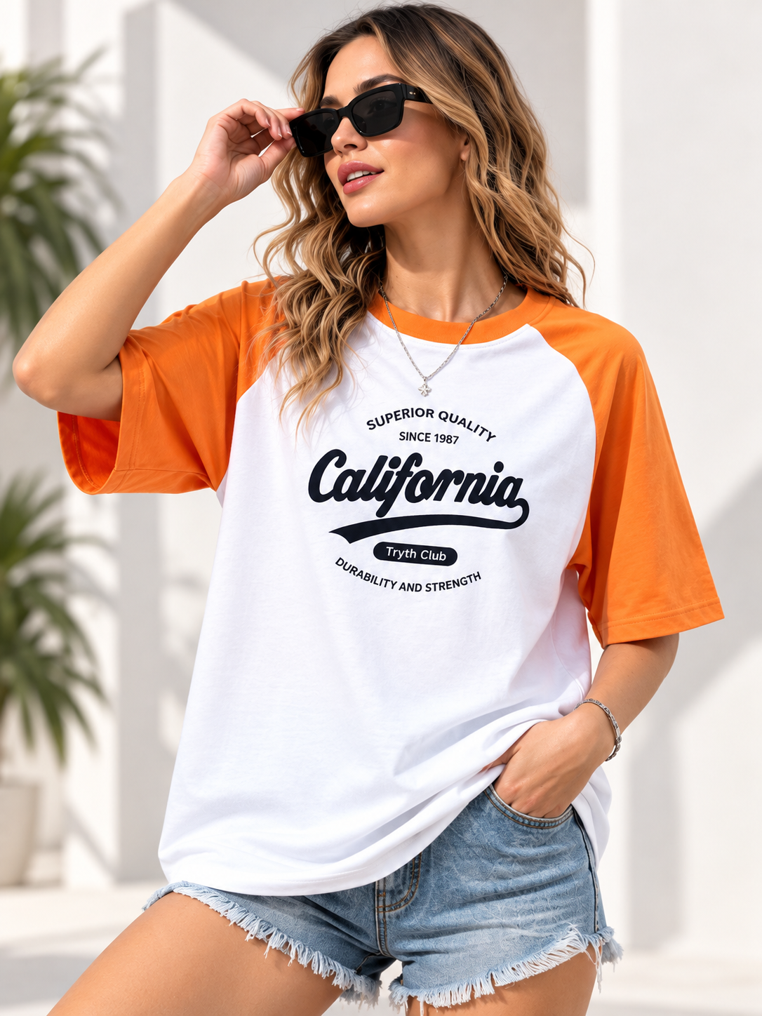 Women Reglan Sleeves Printed Relaxed fit Cotton T-Shirt