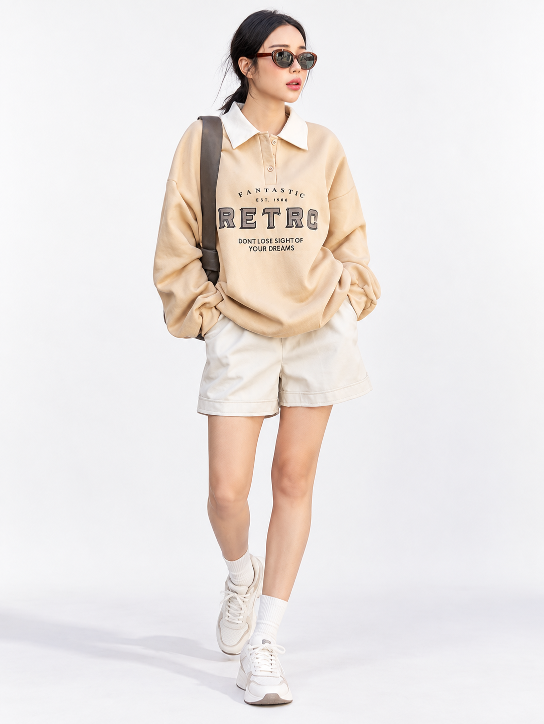 Women Collared Neck Printed Sweatshirt