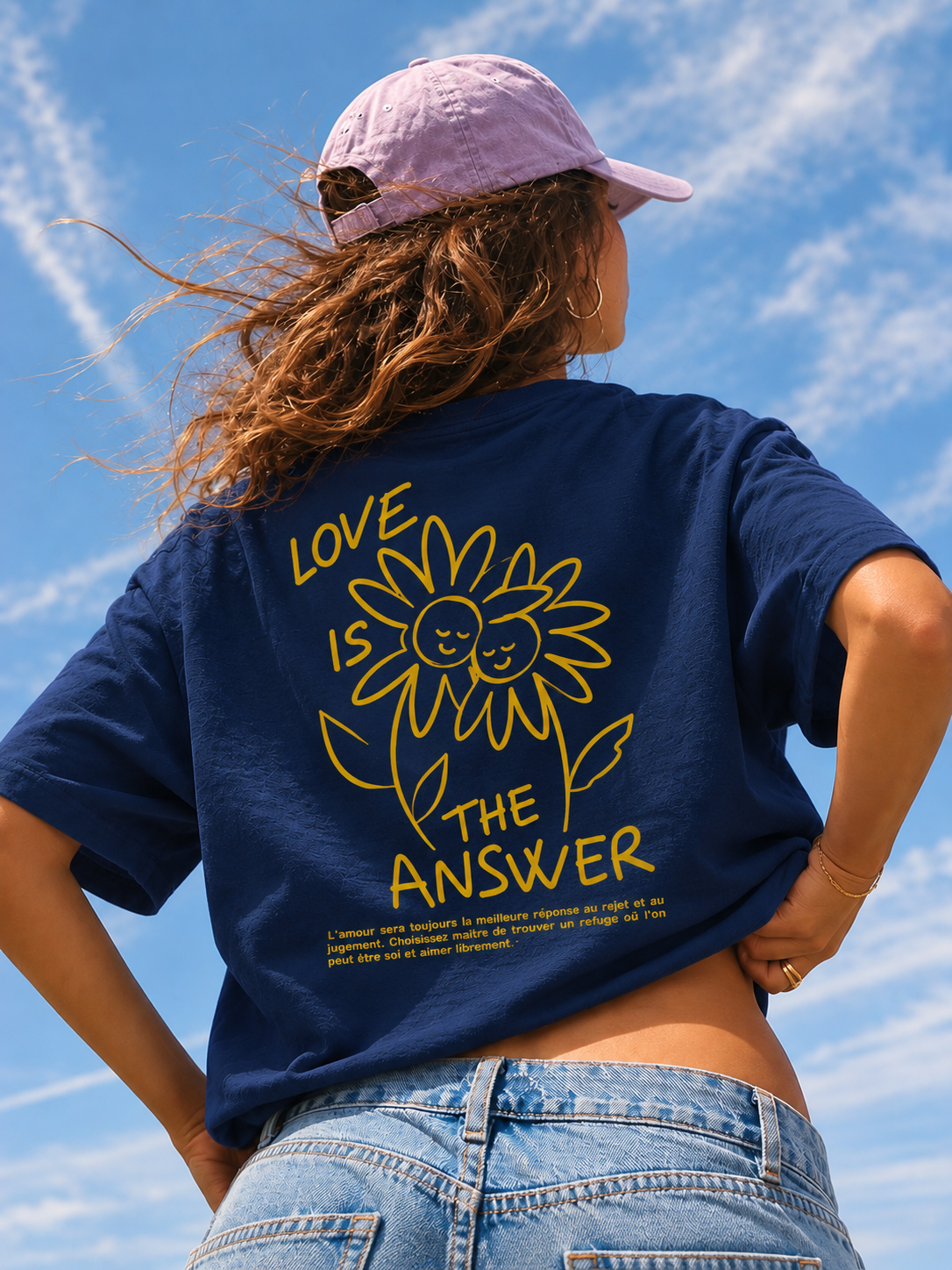 Women Navy Blue Printed Relaxed fit Cotton T-Shirt