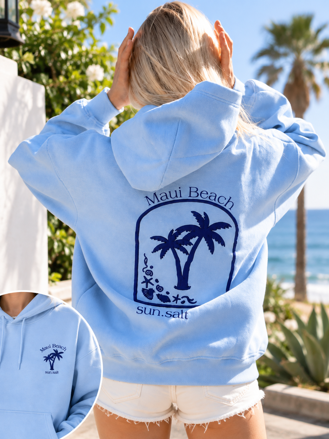 Women Back Printed Hooded Sweatshirt