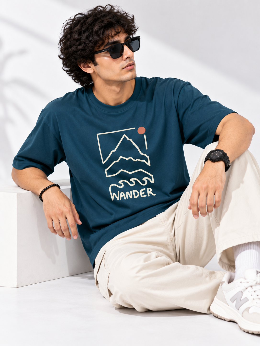 Men Graphic Printed Oversized Cotton T-Shirt
