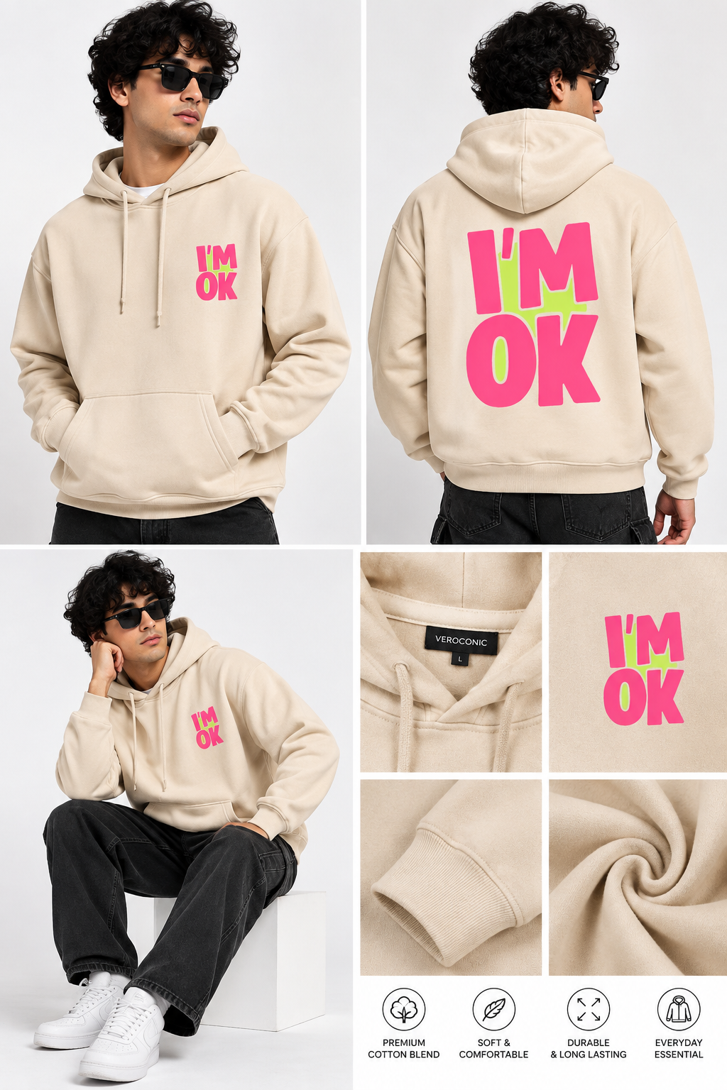 Men Printed Hooded Sweatshirt