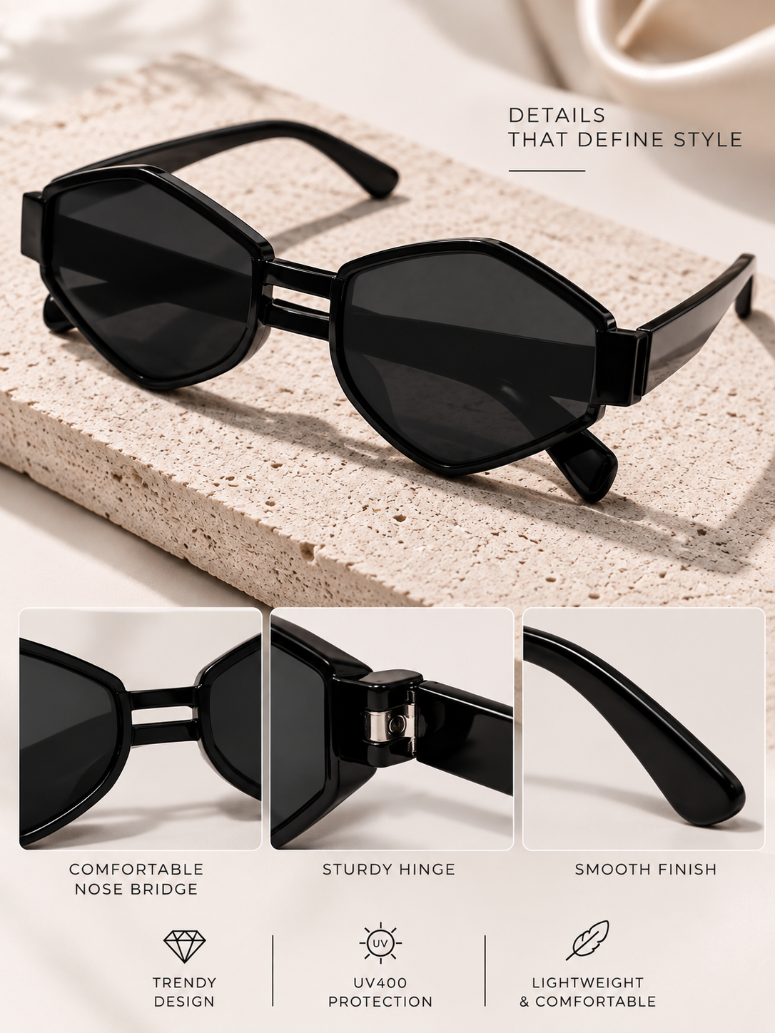 Black Frame & Black Toned Lenses Sunglasses for Women & Men