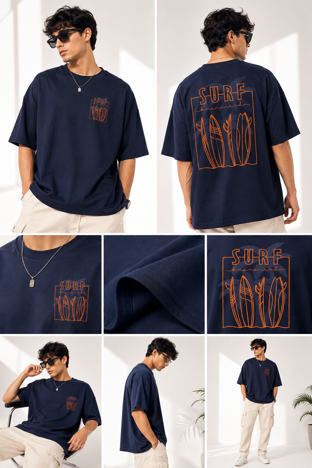 Men Back Graphic Printed Oversized Cotton T-Shirt
