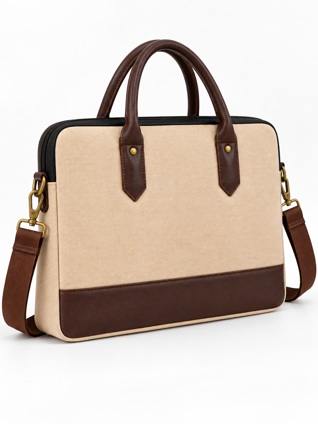 Laptop Messenger Bag | Padded Laptop Briefcase with Detachable Shoulder Strap & Carry Handles