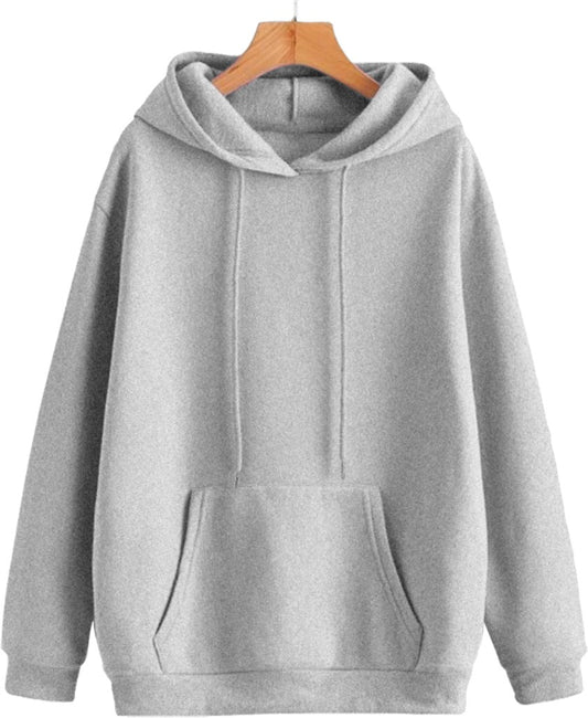 Plain Grey Melange Women's Sweatshirt Hoodie,  Sweatshirt Hoodie for Men, Unisex Sweatshirt Hoodie