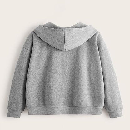 Plain Grey Melange Zipper Women's Sweatshirt Hoodie,  Sweatshirt Hoodie for Men, Unisex Sweatshirt Hoodie