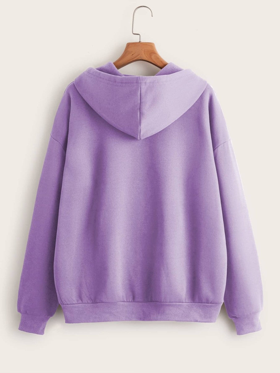 Plain Lavender Zipper Women's Sweatshirt Hoodie,  Sweatshirt Hoodie for Men, Unisex Sweatshirt Hoodie
